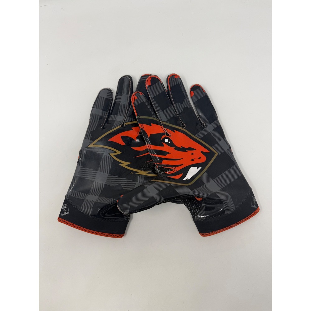 Nike Vapor Jet 4.0 Oregon State Beavers Football Gloves‎ Black Orange Mens 3XL
